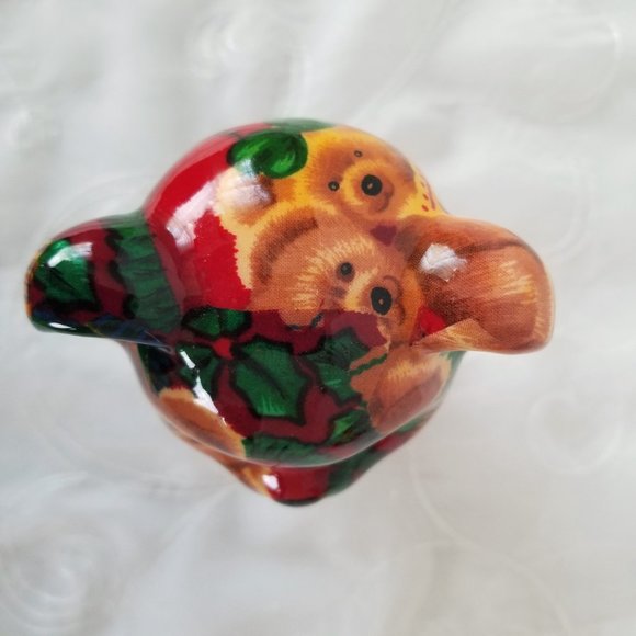 Joan Baker Porcelain Patchwork Teddy Bear Figurine - Picture 5 of 10